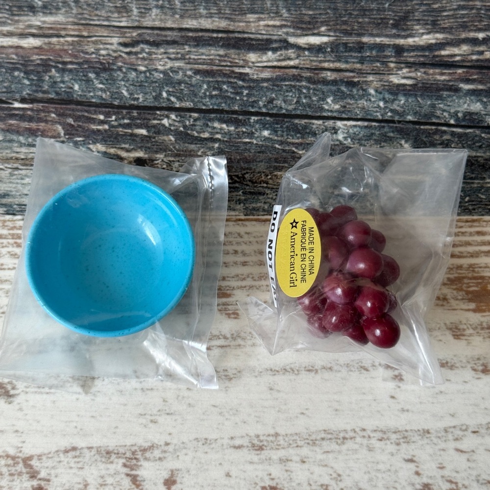 NEW American Girl of the Year Doll Saige PICNIC Set - Grapes & Bowl for 18” Doll